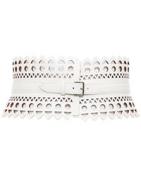Alaïa - Alaïa Leather Geometric Cut Out Belt (Authentic Pre-Loved) - Lyst