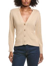 Hannah Rose - Cinched Waist Button Cashmere-Blend Cardigan - Lyst