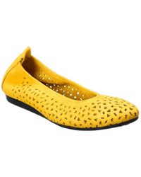 Arche Lilly Leather Flat - Yellow