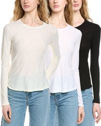 James Perse - 3Pk Crew Neck T-Shirt - Lyst