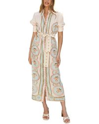 LEON GORI - Short Sleeve Midi Dress - Lyst