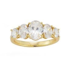 Glaze Jewelry - 14K Over Cz Oval Engagement Cocktail Ring - Lyst