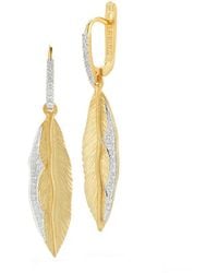 Reiss - 14k 0.29 Ct. Tw. Diamond Dangling Earrings - Lyst