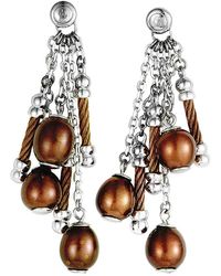 Charriol - Stainless Steel Pearl Earrings - Lyst