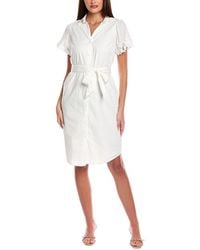 Tahari - Button A-Line Dress - Lyst