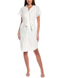 Tahari - Button A-Line Dress - Lyst