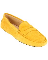 Tod's Tods Gommino Suede Loafer - Yellow