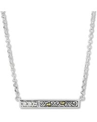 Samuel B. - 18K & 0.45 Ct. Tw. Topaz Bar Necklace - Lyst