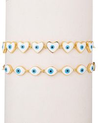 Eye Candy LA - The Luxe Collection Hamsa & Evil Eye Bracelet Set - Lyst