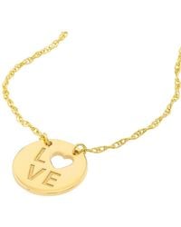 HAWLEY ST - 14K Love Necklace - Lyst