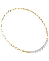 Lab Grown Diamonds - 18K Vermeil 5.78 Ct. Tw. Lab-Grown Diamond Link Necklace - Lyst
