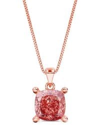 Amairah - 14K Rose 2.00 Ct. Tw. Lab-Grown Diamond Solitaire Pendant Necklace - Lyst