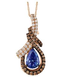 Le Vian - Le Vian Blueberry Tanzanite 14k Rose Gold 1.81 Ct. Tw. Diamond & Tanzanite Pendant Necklace - Lyst