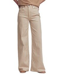 Boden - High Rise Linen-Blend Wide Leg Jean - Lyst