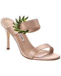 Manolo Blahnik - Chivela 90 Satin Sandal - Lyst