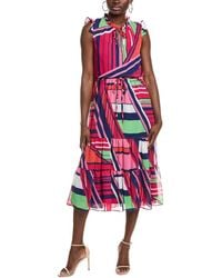 Julia Jordan - Chiffon Tiered Midi Dress - Lyst
