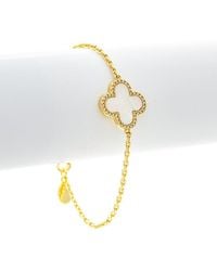 Rivka Friedman - 18K Plated Mother Of Pearl Cz Bracelet - Lyst