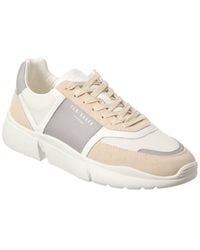 Ted Baker - Cyclem Leather & Suede-Trim Sneaker - Lyst