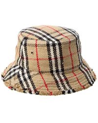 Burberry - Vintage Check Boucle Wool-blend Bucket Hat - Lyst