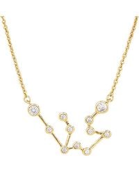 Sterling Forever - When Stars Align Constellation Sign 14K Plated Cz Necklace - Lyst