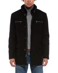 Cole Haan - Signature Stand Collar Wool-Blend Bomber Coat - Lyst