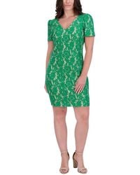 Kensie - Bonded Lace Mini Dress - Lyst
