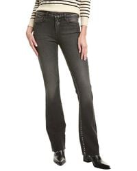 L'Agence - Ruth High-Rise Straight Raw Hem Jean - Lyst