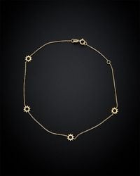 Italian Gold - 14k Sun Station Ankle Bracelet - Lyst