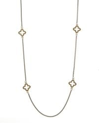Juvell - Plated Cz Clover Link Necklace - Lyst