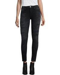 Hudson Jeans Nico Hijacked Super Skinny Leg - Black
