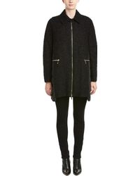 Moncler Cathy Wool-blend Down Coat - Black