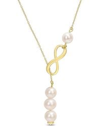 Rina Limor - 18k Over Silver 8-8.5mm Pearl Lariat Necklace - Lyst