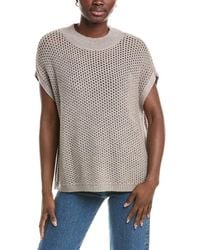 Eileen Fisher - Mock Neck Wool Square Sweater - Lyst