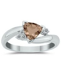 Gem Spark - 14K 0.78 Ct. Tw. Diamond & Smoky Quartz Ring - Lyst