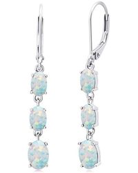 MaxColor - 0.50 Ct. Tw. Lab-Grown Opal Dangle Earrings - Lyst