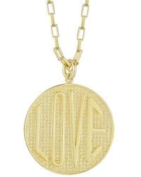 Glaze Jewelry - 14k Over Silver Love Necklace - Lyst