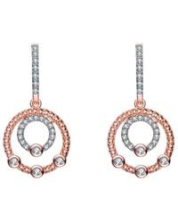 Genevive Jewelry - 18k Rose Gold Vermeil Cz Drop Earrings - Lyst