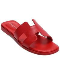 Tiffany & Fred Paris - Cutout Leather Slide - Lyst