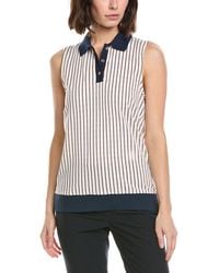 Stella Parker - Tippi Contrast Collar Sleeveless Polo Shirt - Lyst