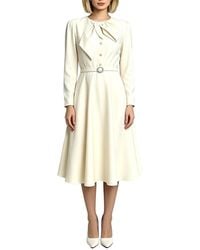 Linda Charm - Long Sleeve Midi Dress - Lyst