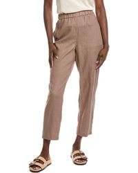 Eileen Fisher - High Waisted Tapered Ankle Linen Pant - Lyst