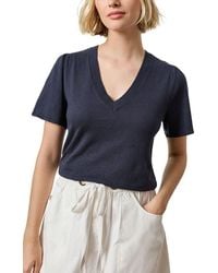 Lilla P - V-Neck Linen-Blend Sweater - Lyst