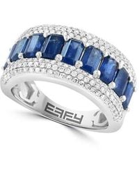 Effy Fine Jewelry - 14K 4.01 Ct. Tw. Diamond & Sapphire Ring - Lyst