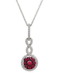 Le Vian - 14k 0.49 Ct. Tw. Diamond & Ruby Pendant Necklace - Lyst