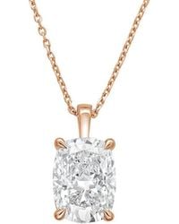 Diana M. Jewels - Diana M. 14K Rose 9.00 Ct. Tw. Lab-Grown Diamond Solitaire Pendant - Lyst
