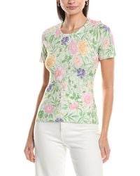 Tahari - Floral Sweater Top - Lyst