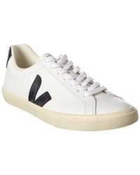 Veja - Esplar Logo Leather Trainers - Lyst