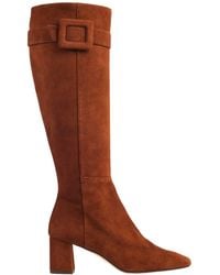 LK Bennett - L.K.Bennett Carlotta Leather Knee Boot - Lyst