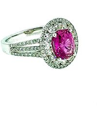 Arthur Marder Fine Jewelry - 18k 3.07 Ct. Tw. Diamond & Pink Sapphire Ring - Lyst