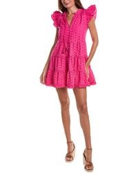Sail To Sable - Ruffle Neck Mini Dress - Lyst